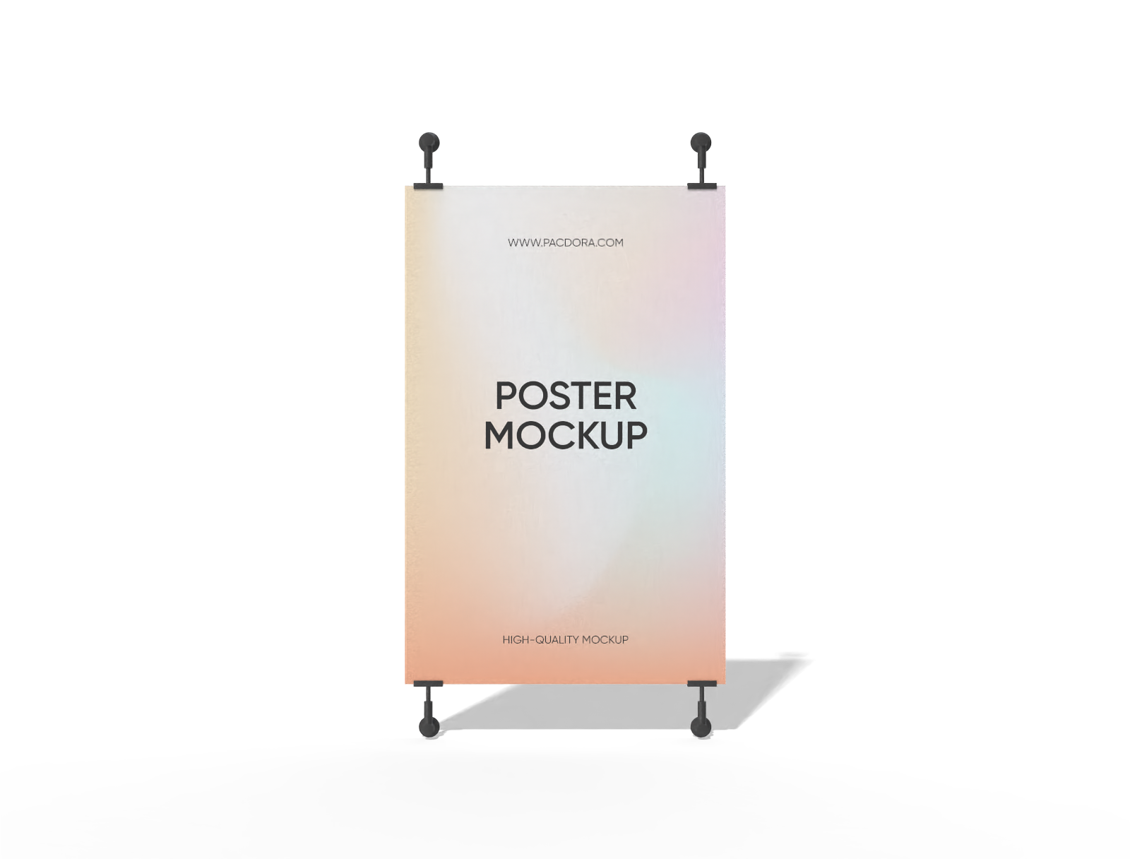 11x17 hanging poster on clips mockup