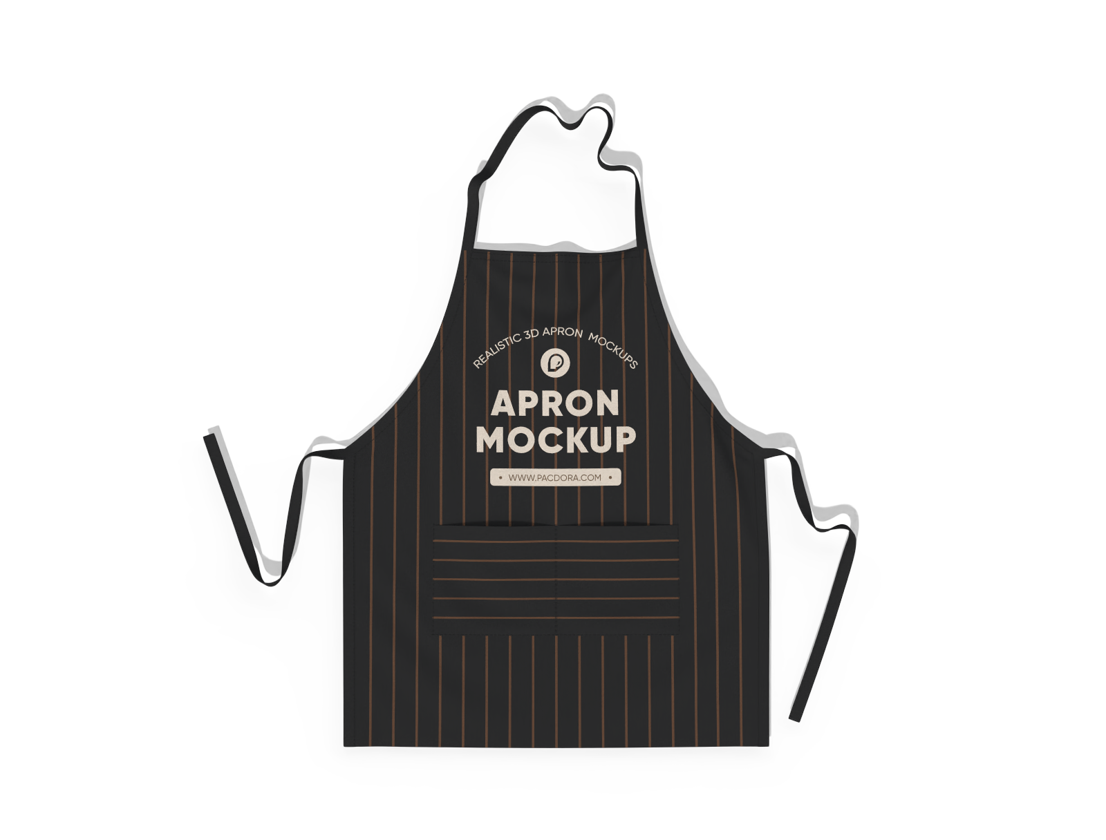 Striped apron mockup