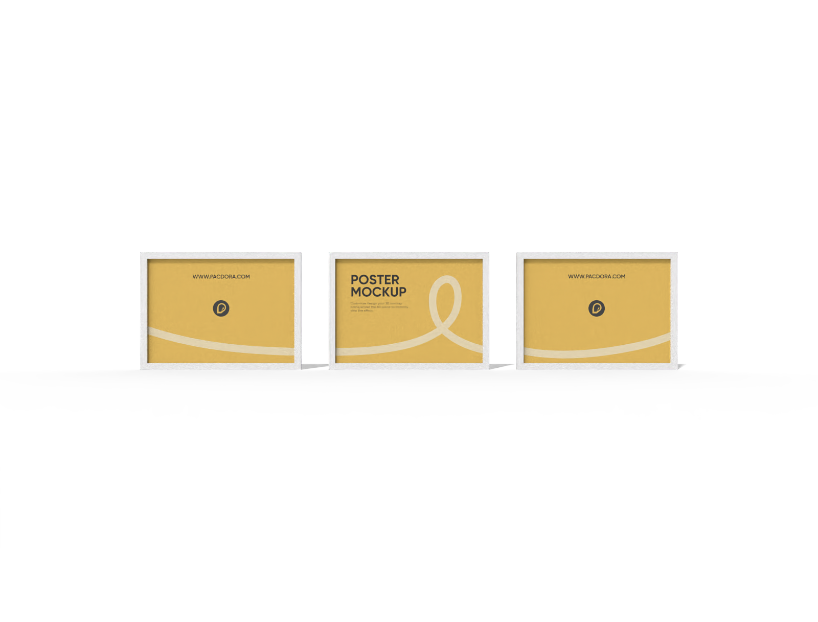 Three poster mockup