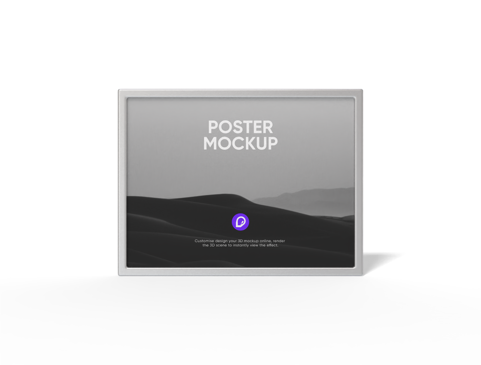 Horizontal poster mockup