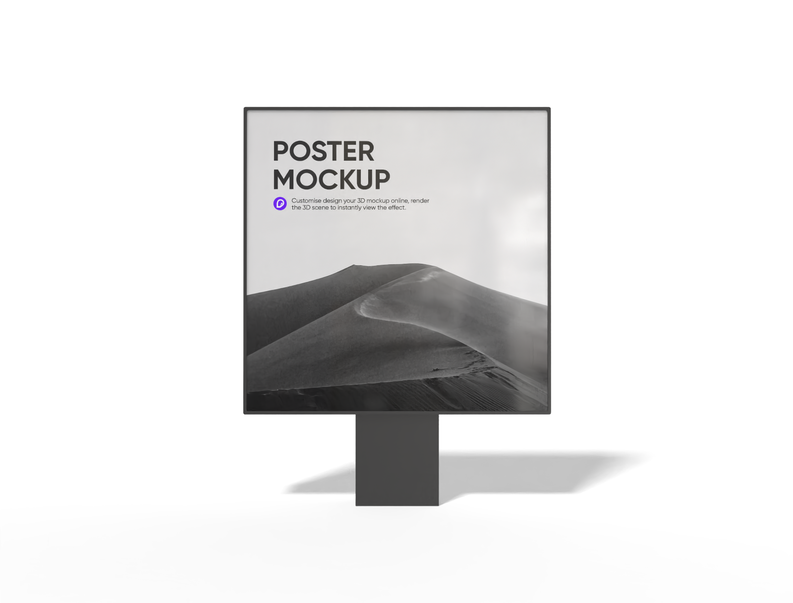 Square urban poster mockup