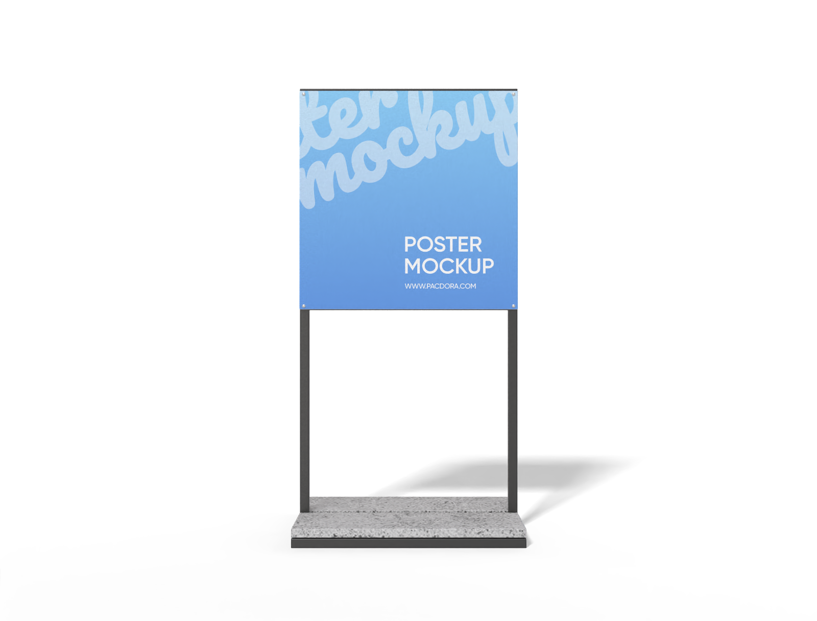 Square stand poster mockup
