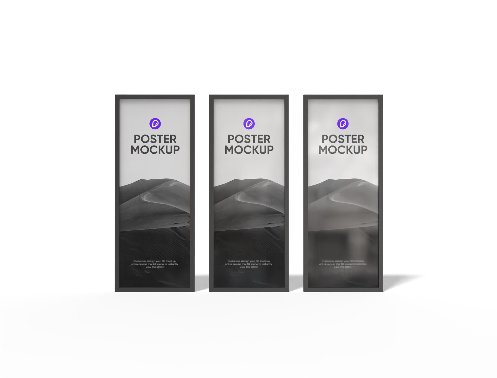 Three poster mockup
