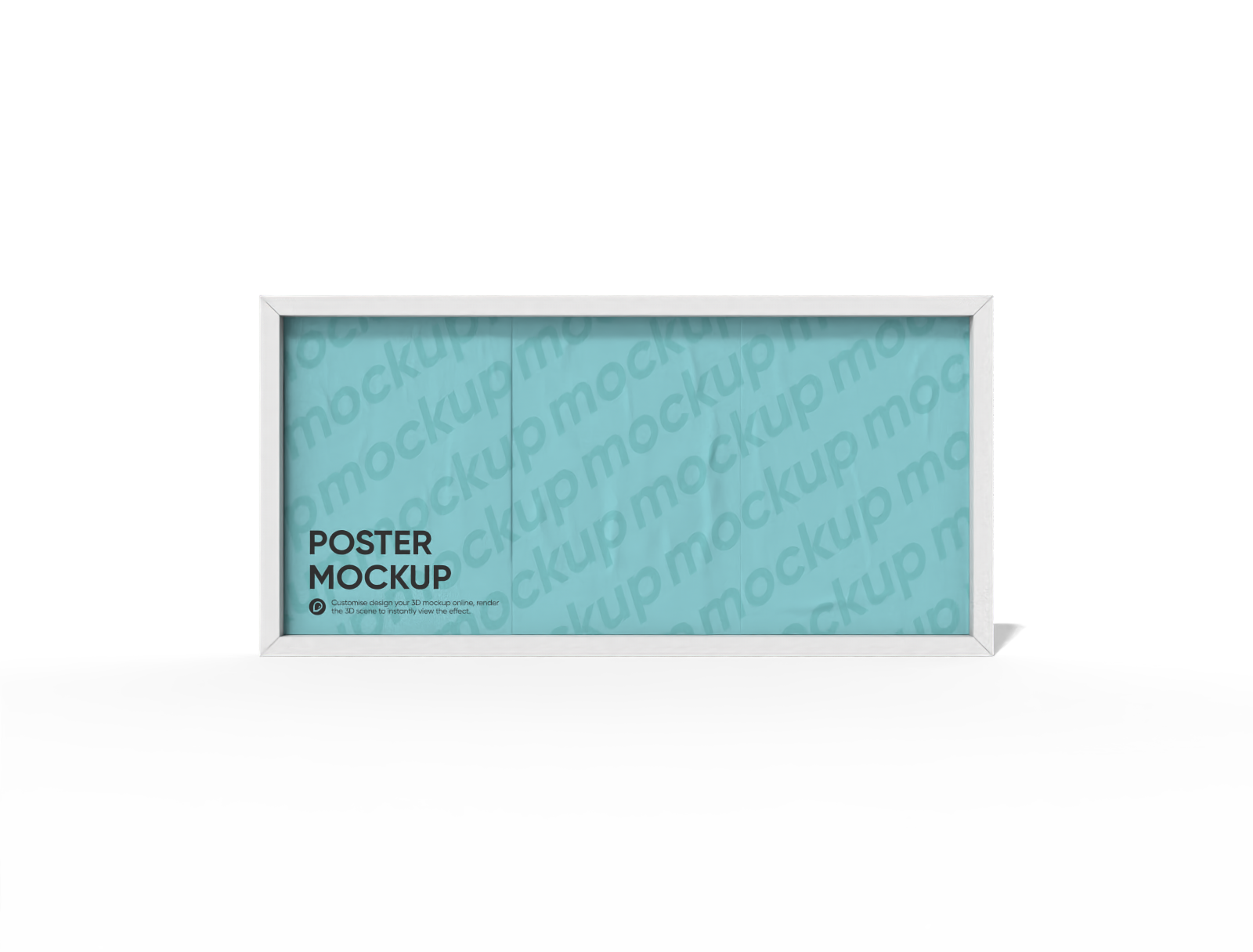 Long horizontal poster mockup