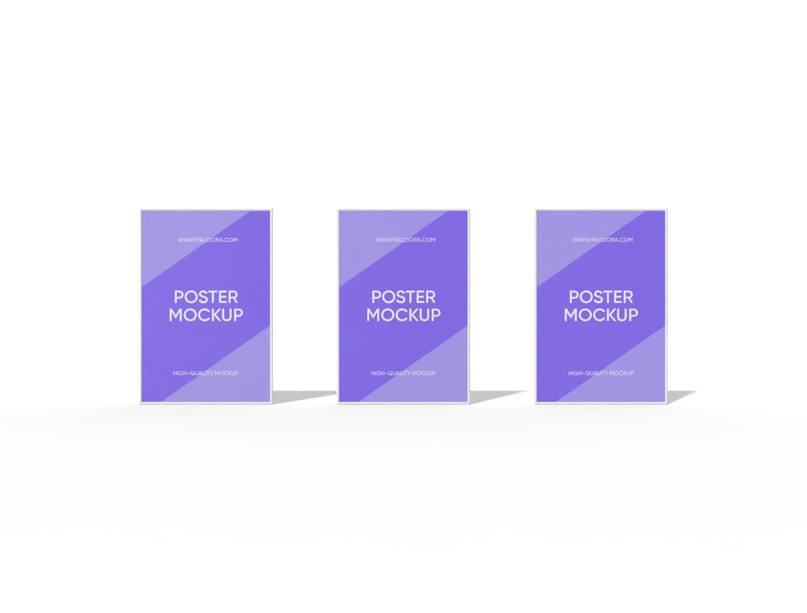 Three poster mockup