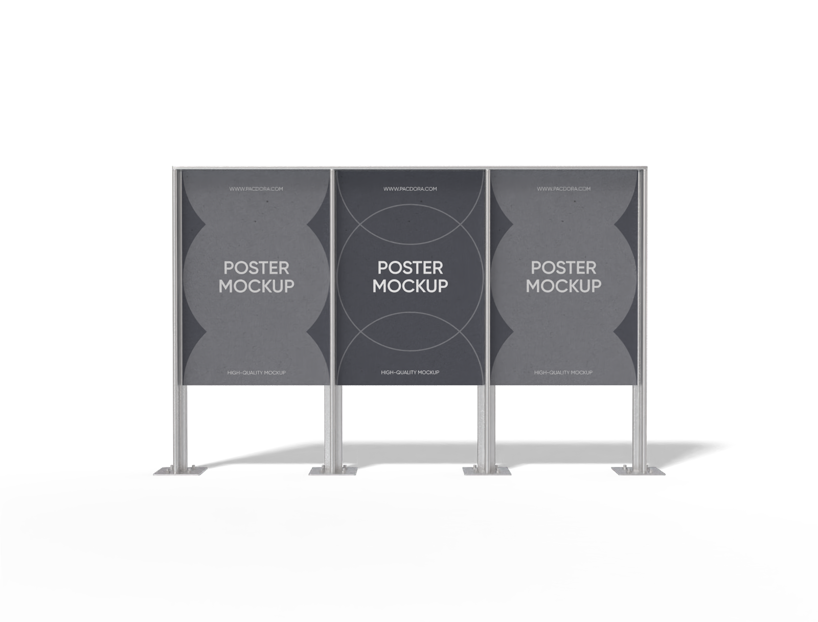 Three poster mockup
