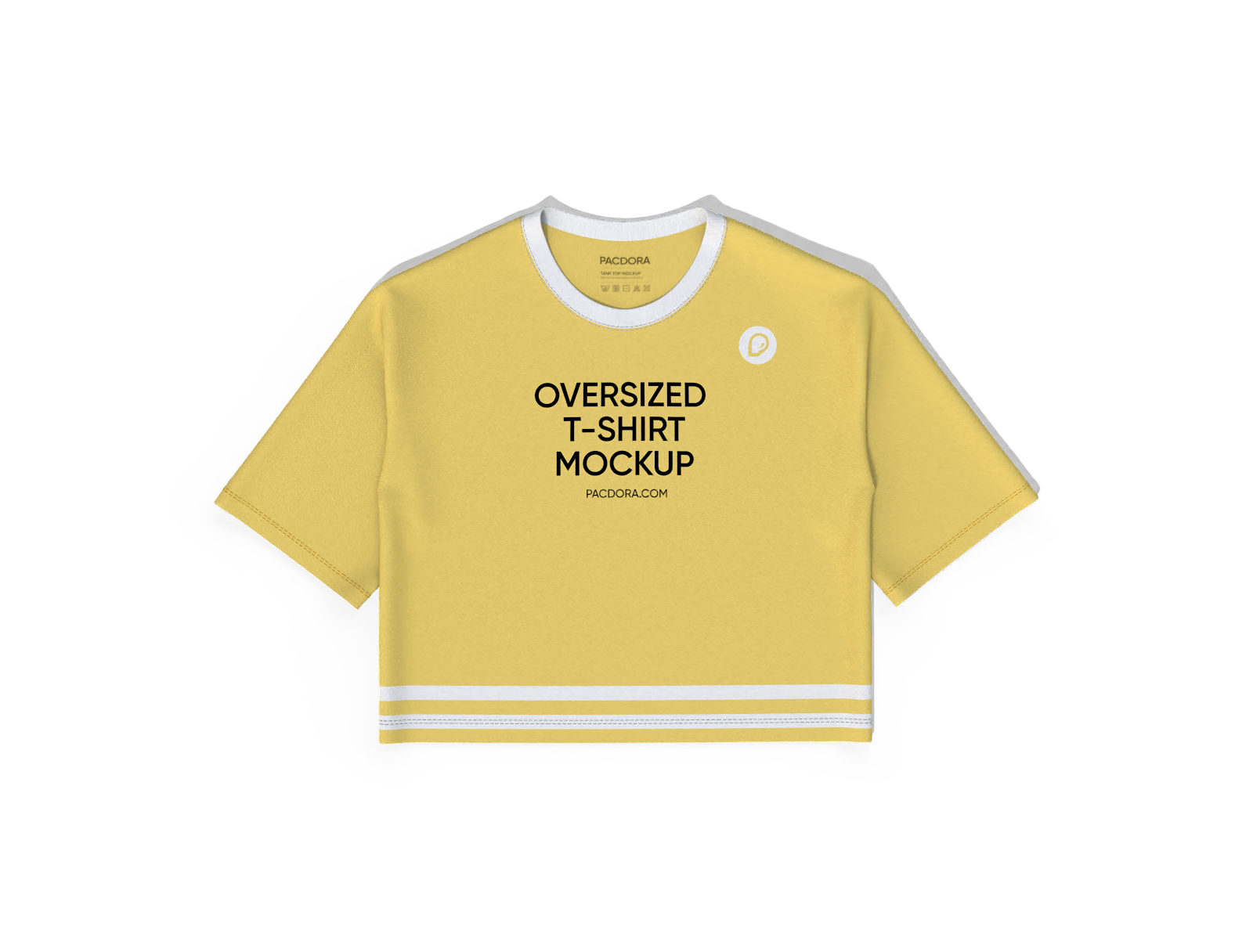 Croped oversized t-shirt mockup