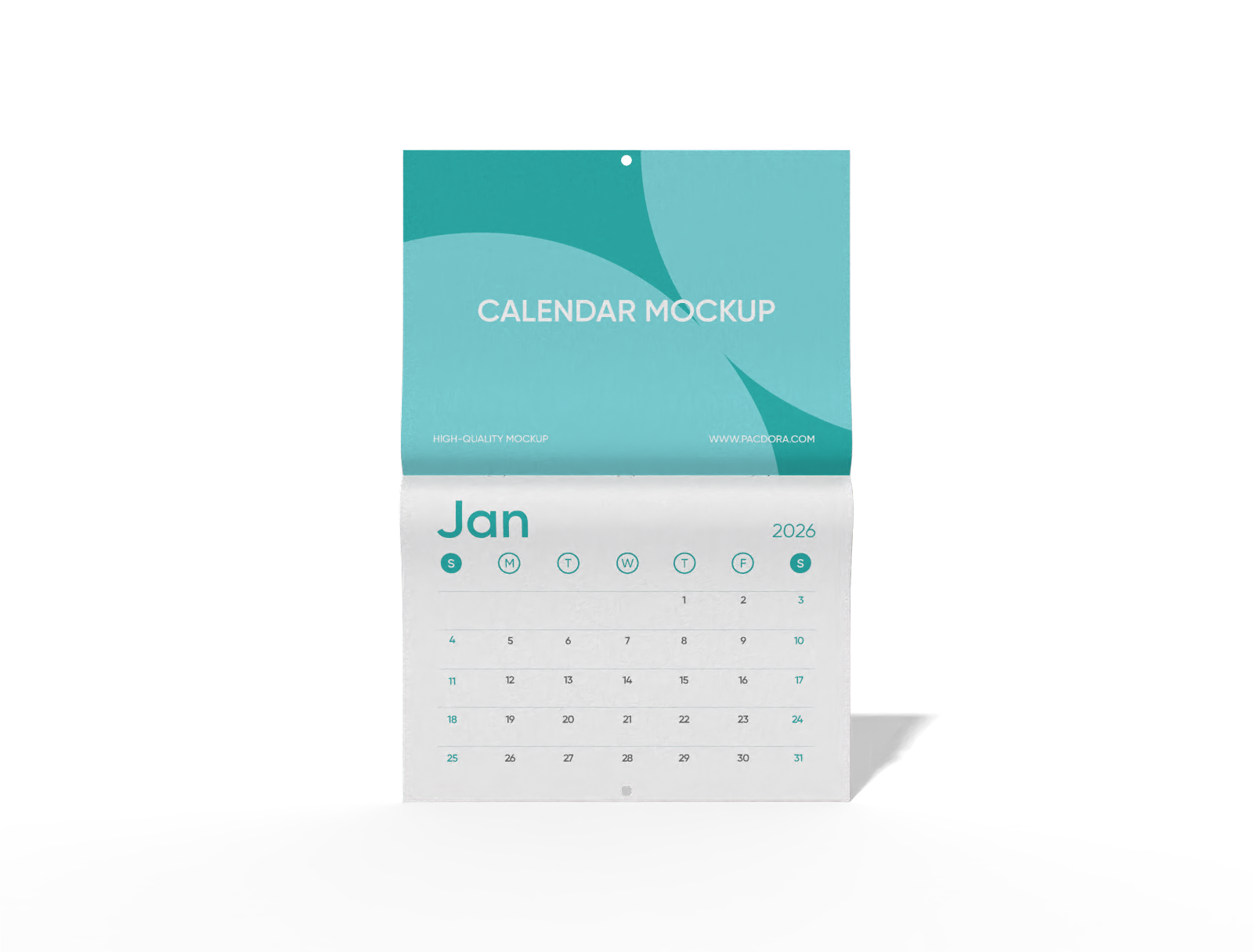 A4 wall calendar mockup