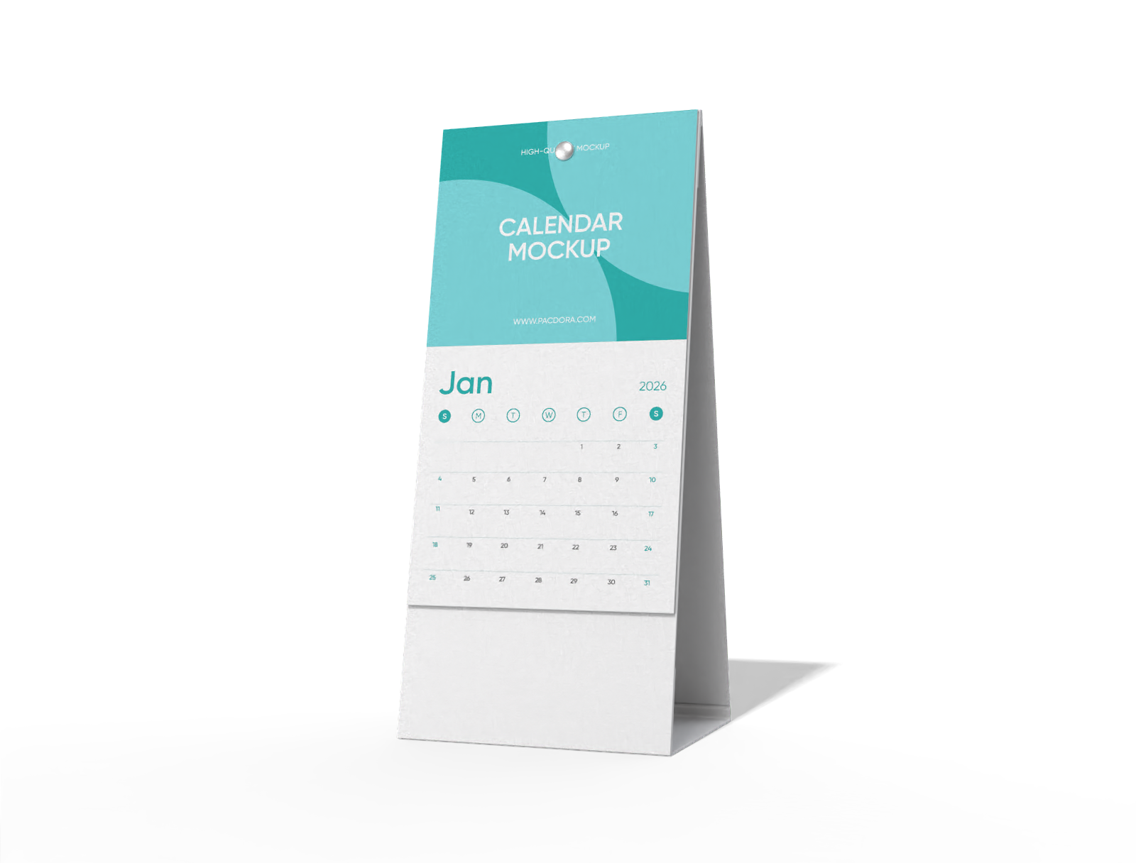 Desk calendar mockup