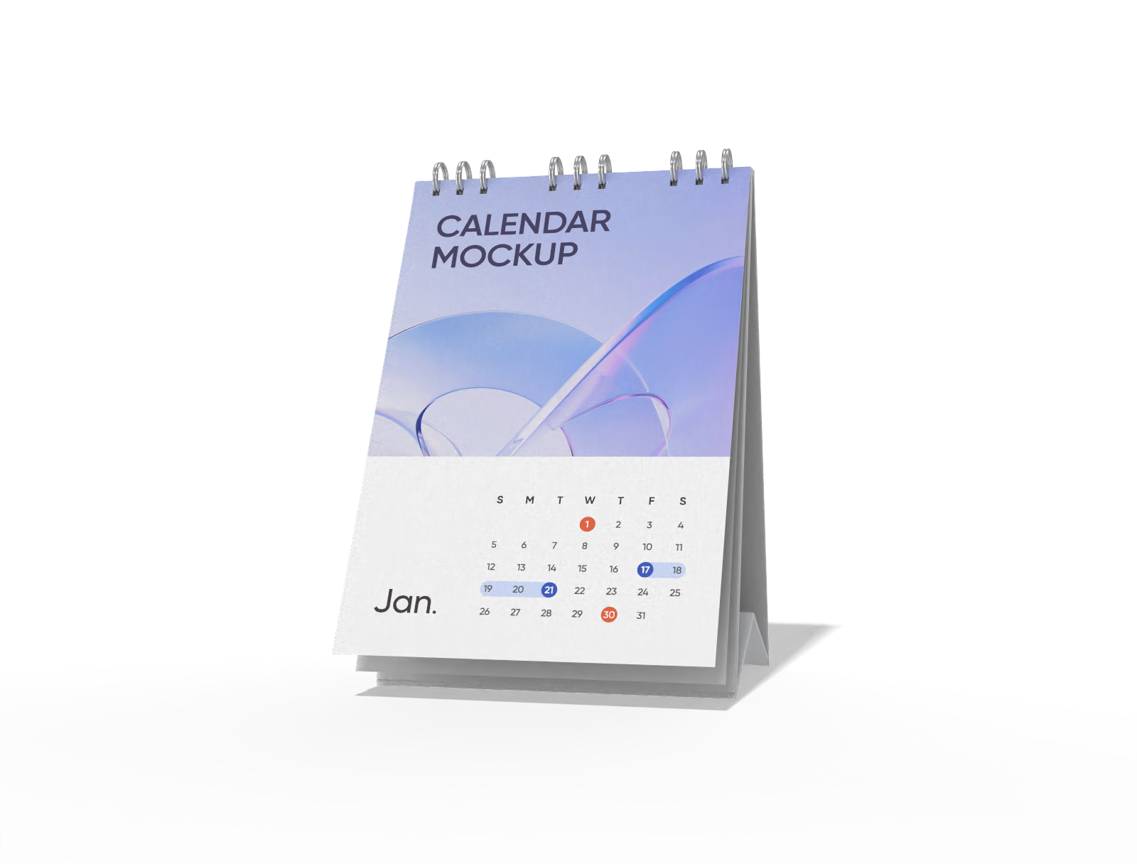 A5 calendar mockup