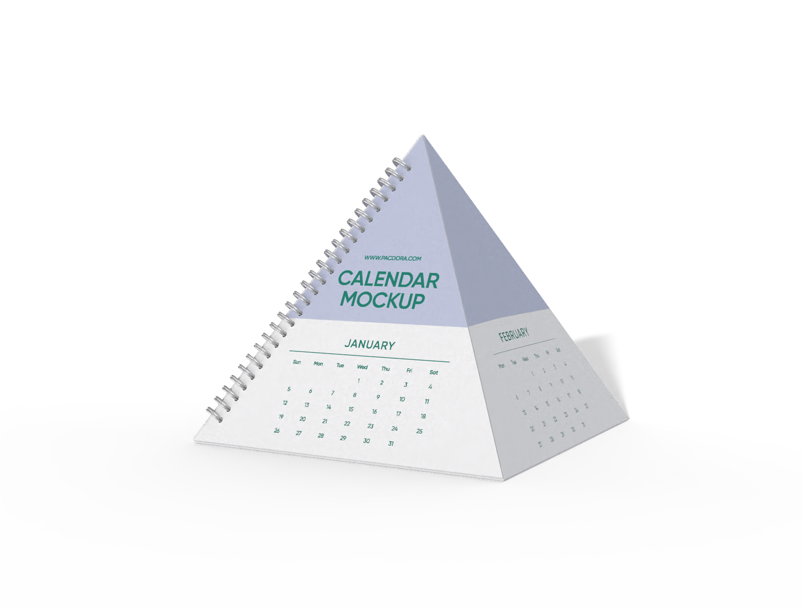 Pyramid calendar mockup