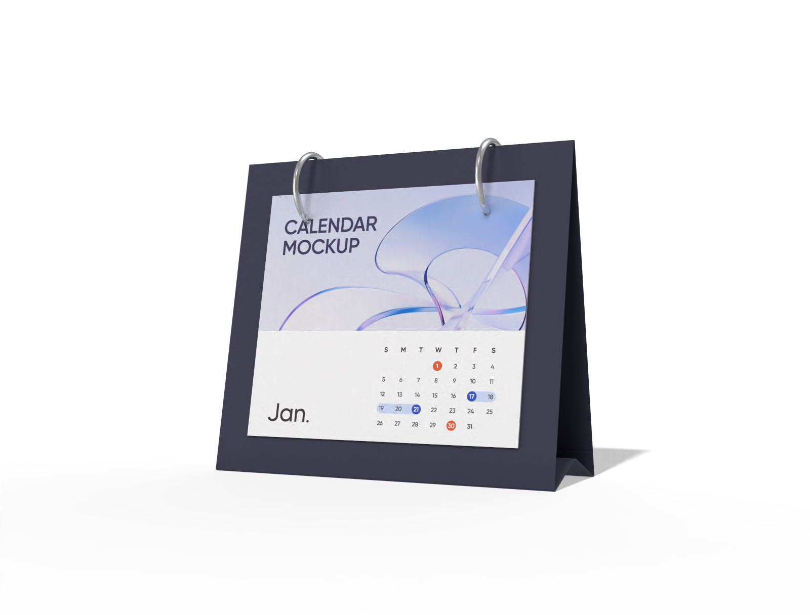 Desk calendar mockup