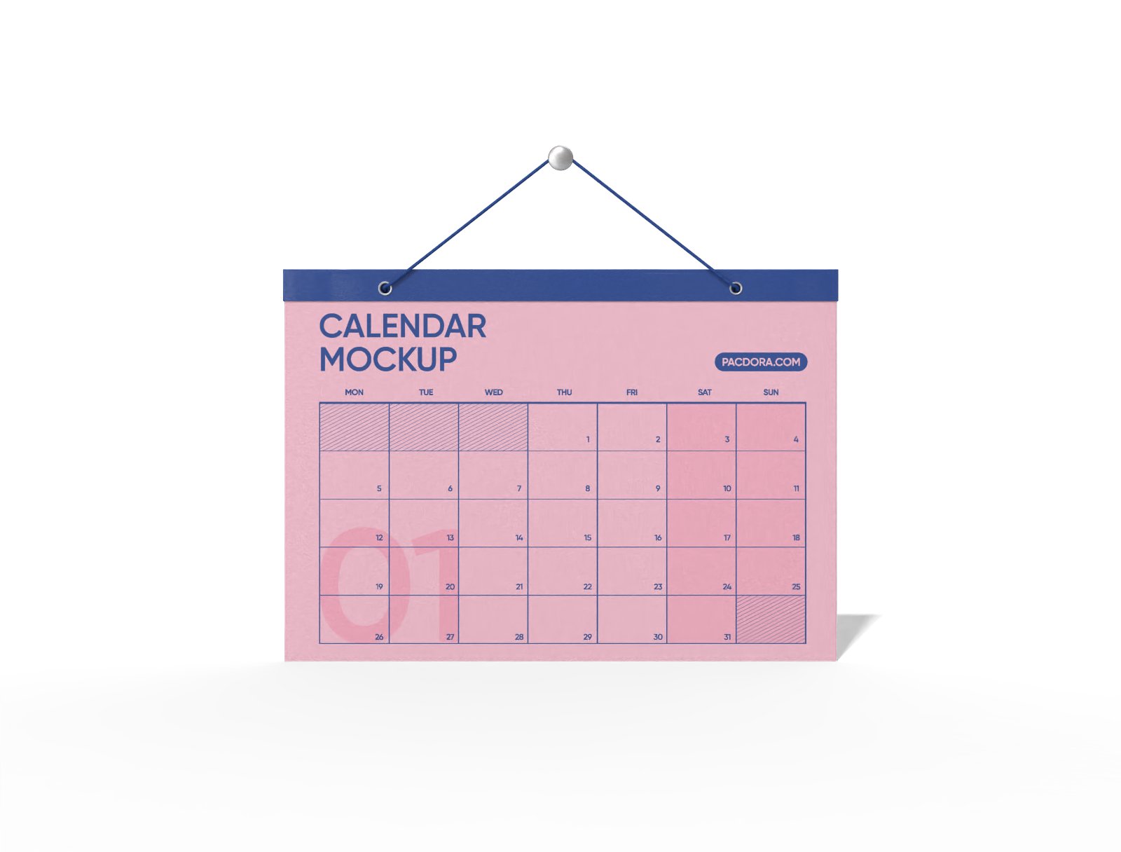 Wall calendar mockup