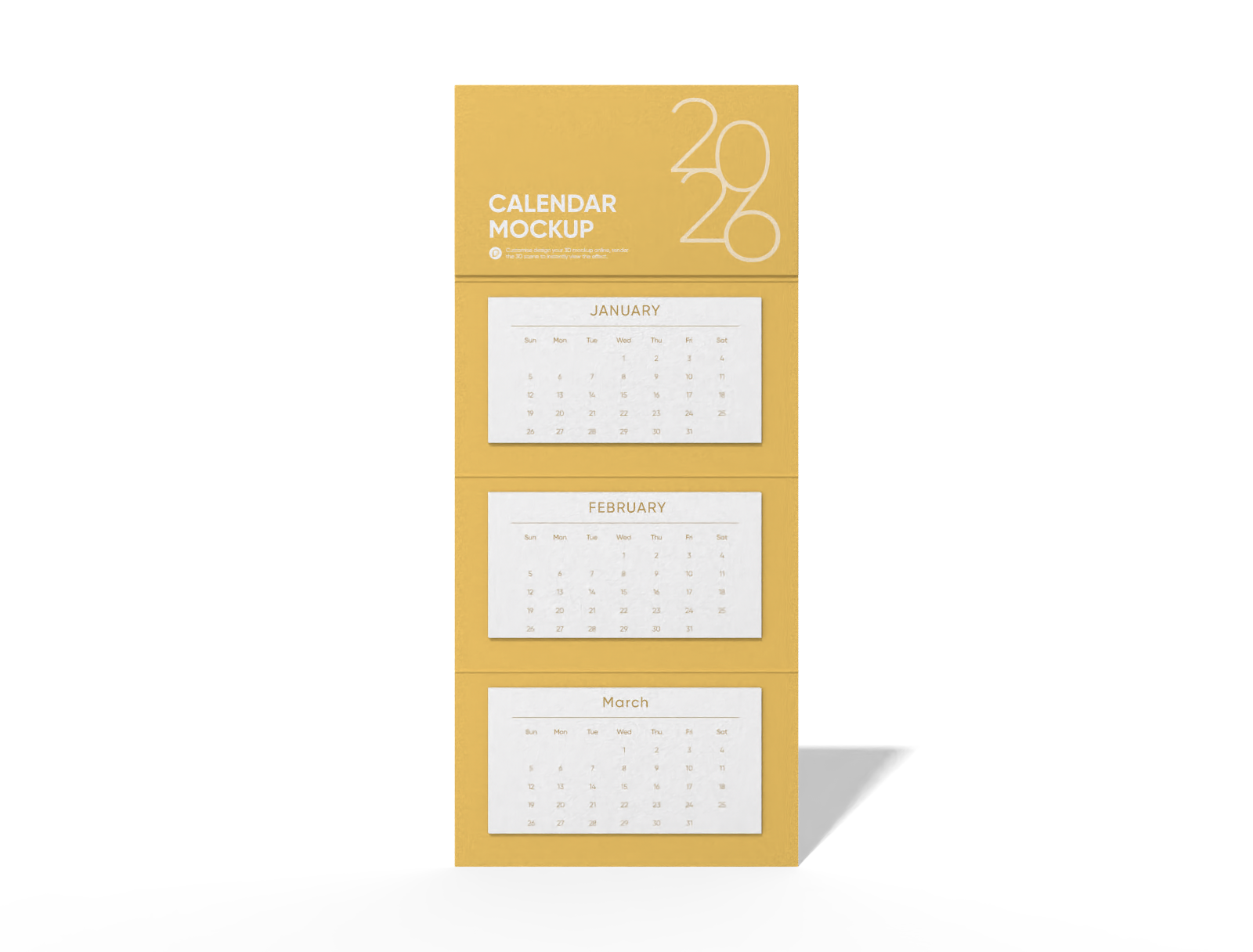 Calendar mockup