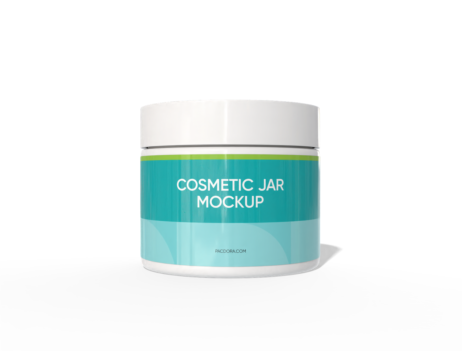 Plastic cosmetic jar mockup