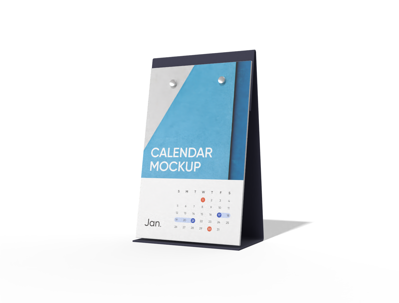Desk calendar mockup
