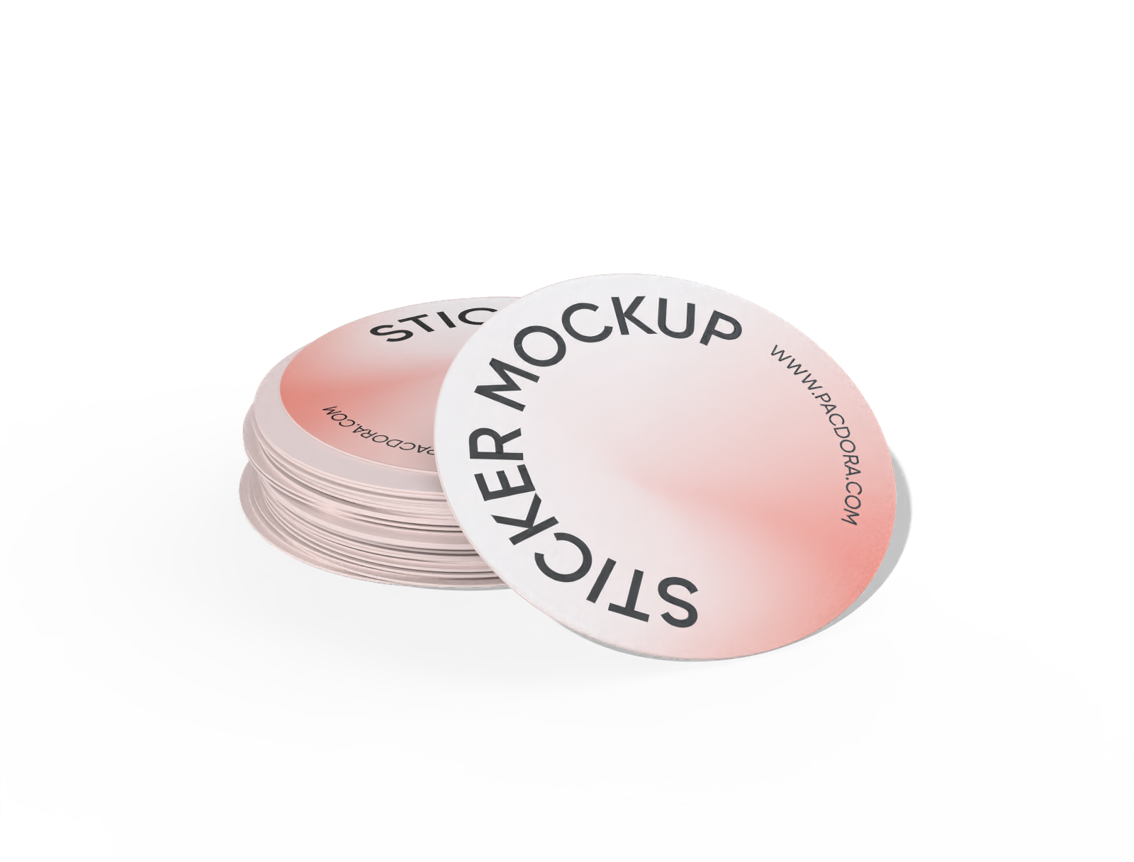 Round stickers mockup