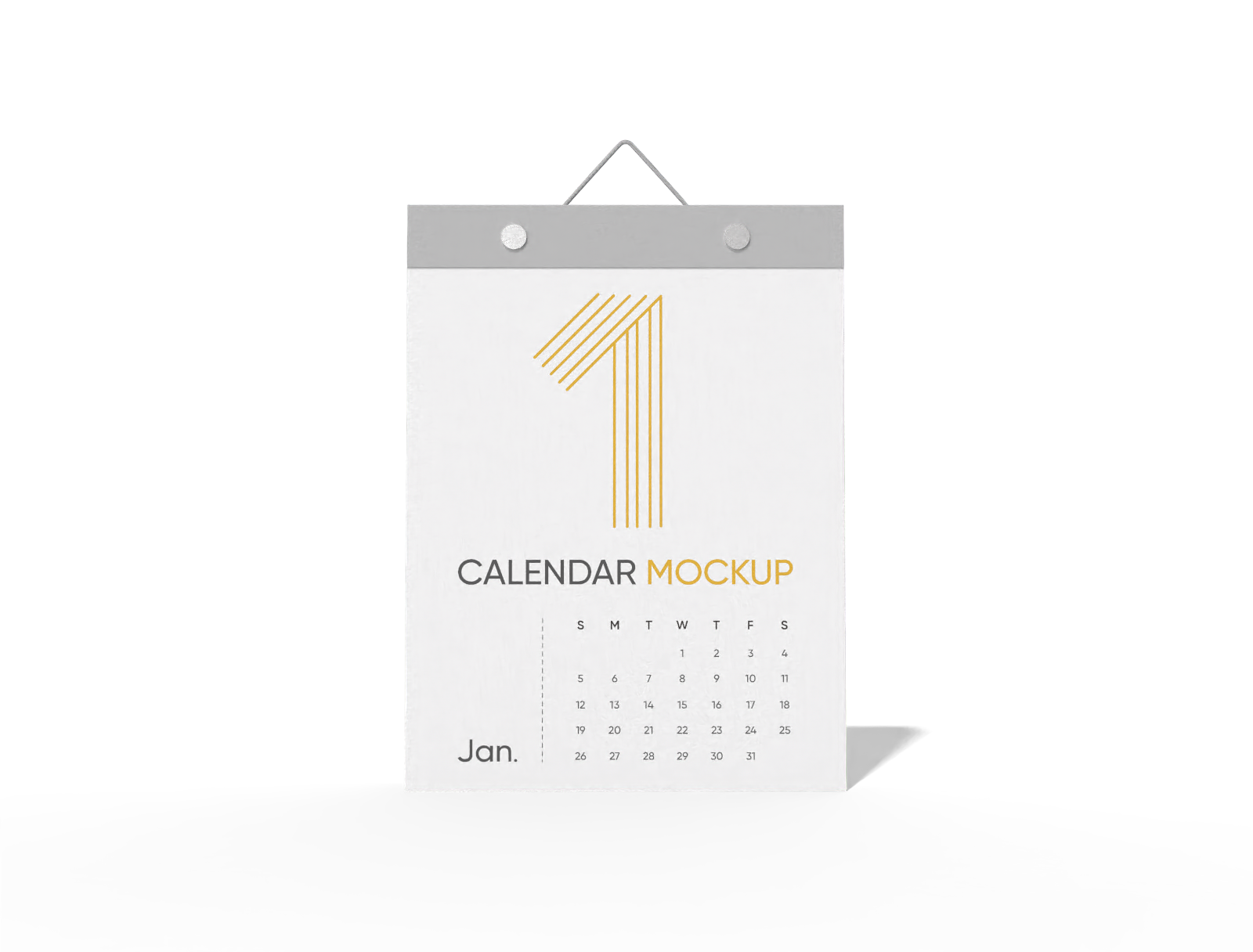 Wall calendar mockup