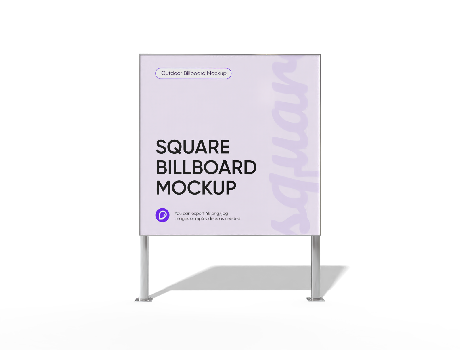 Square billboard mockup