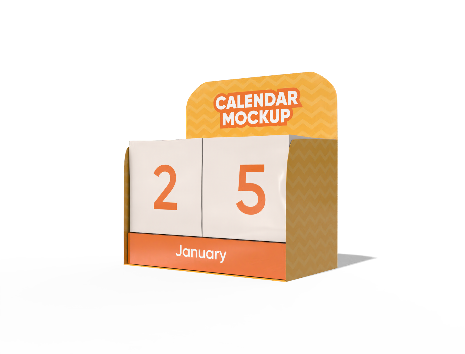 Desk calendar mockup