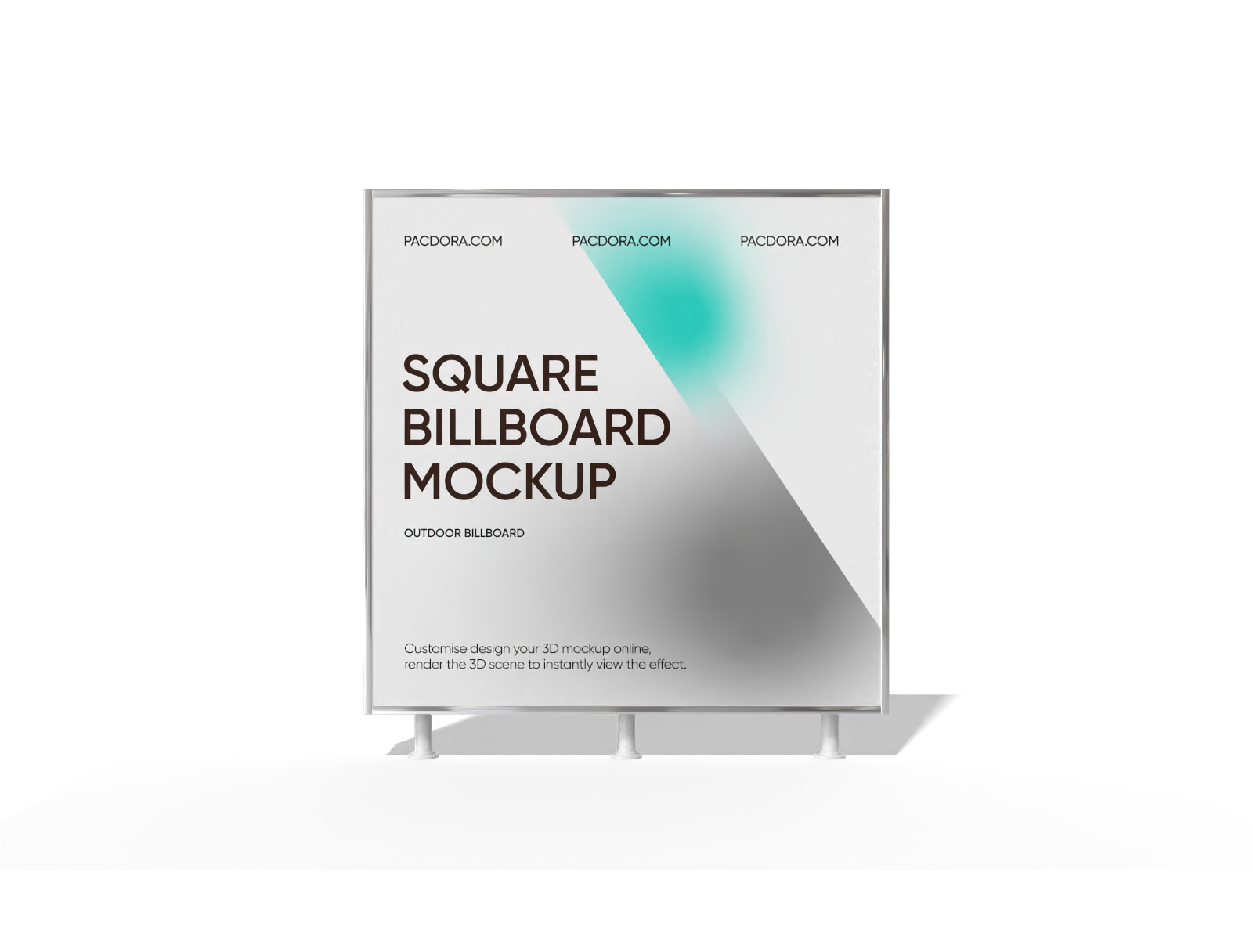Square billboard mockup