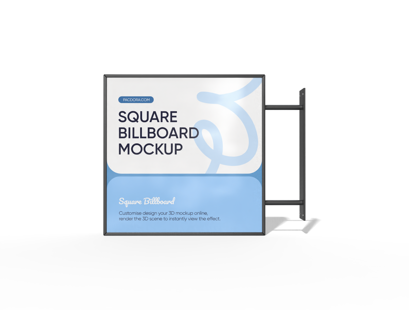 Square billboard mockup