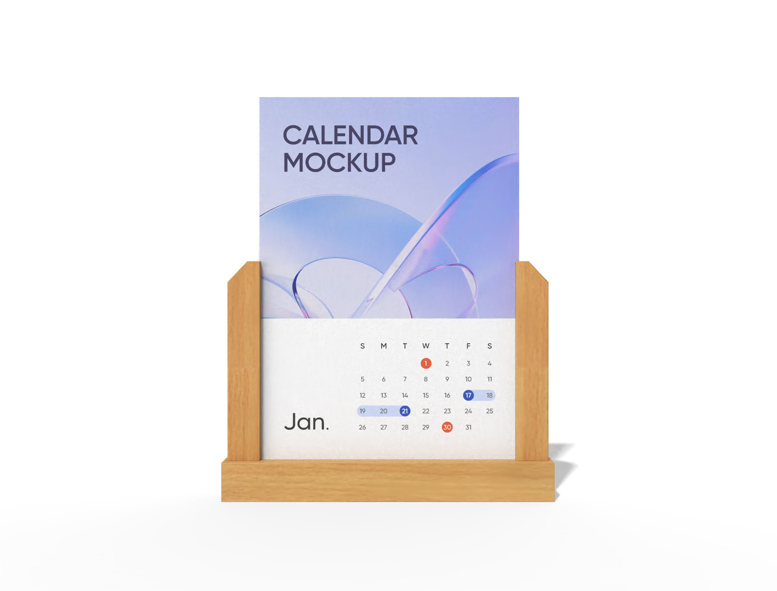 A5 desk calendar mockup