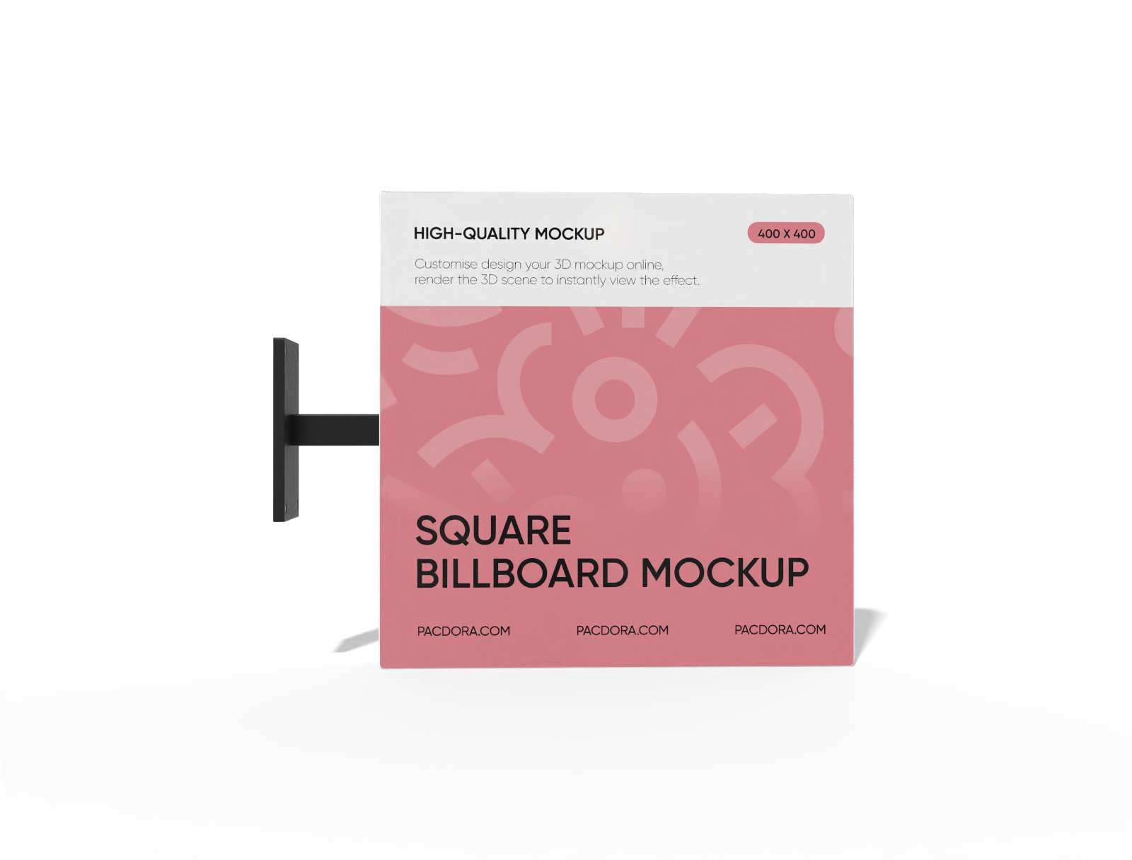 Square billboard mockup
