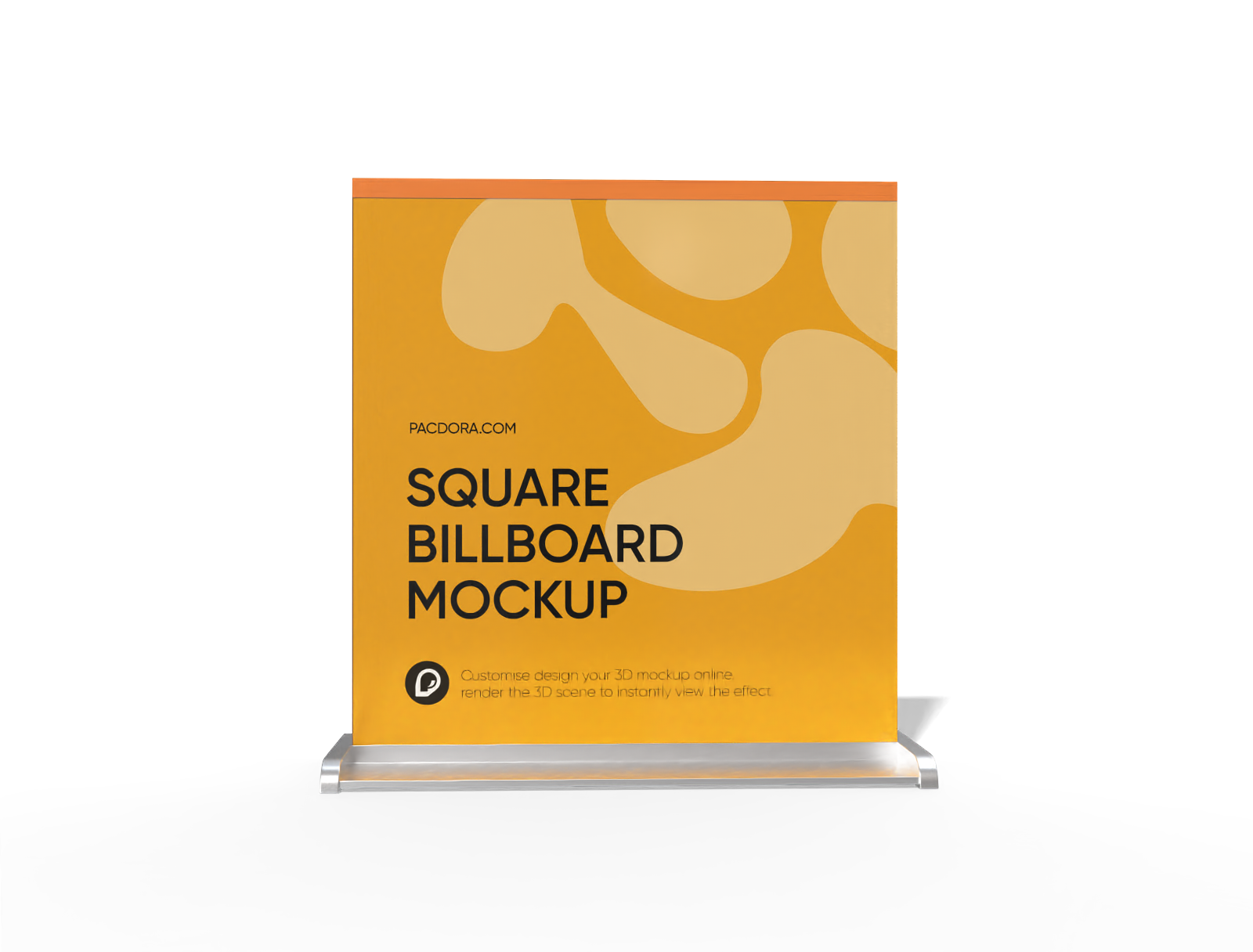 Square billboard mockup