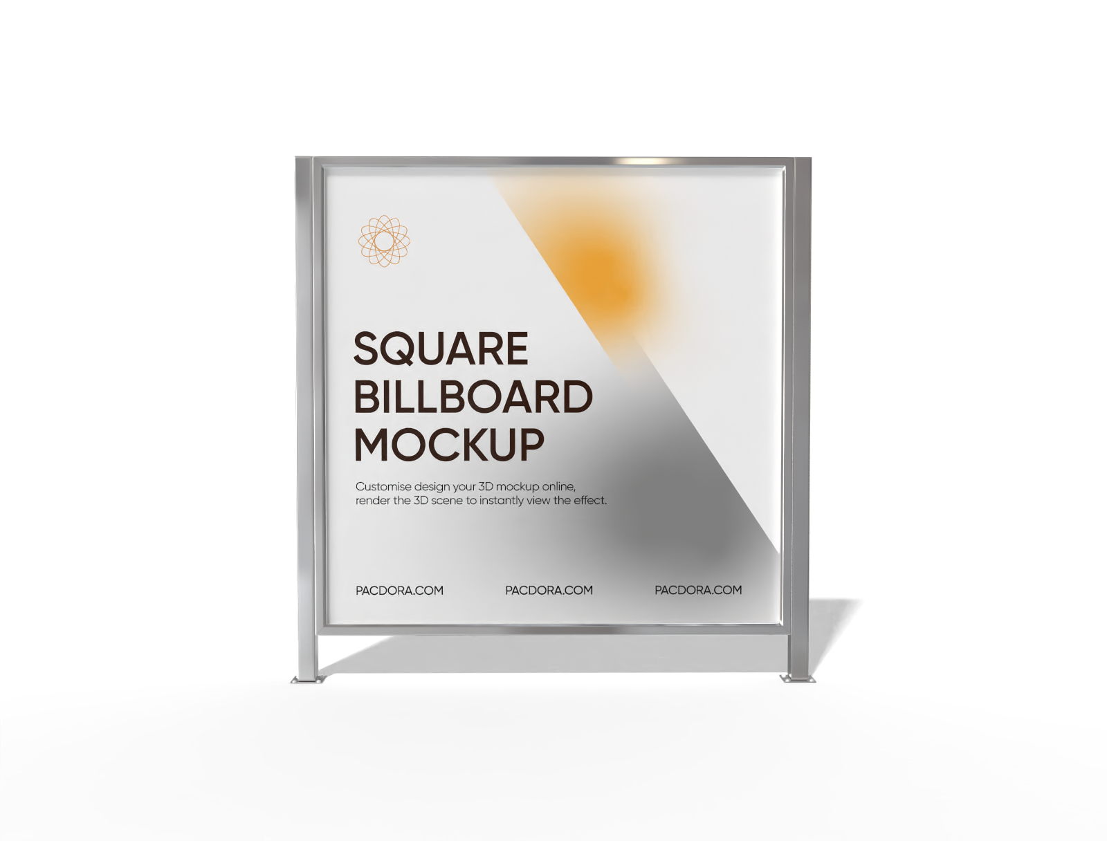 Square billboard mockup