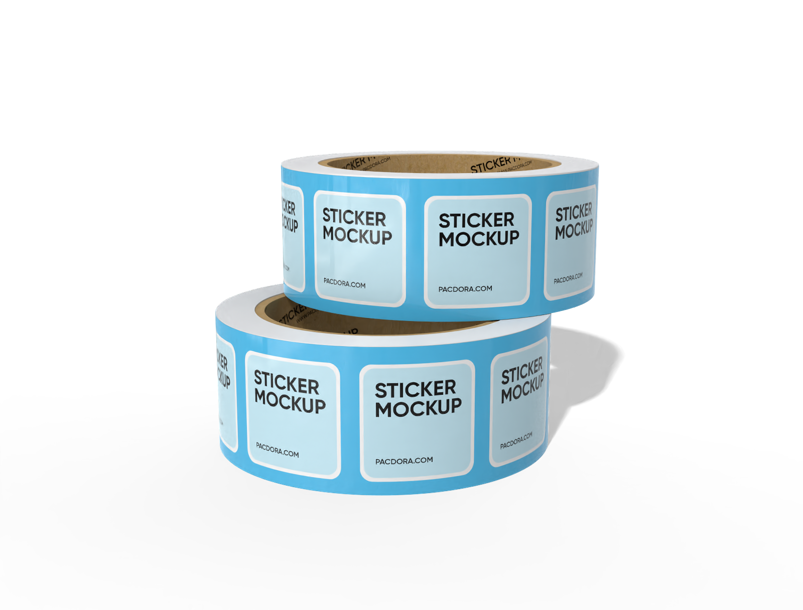 Sticker roll mockup