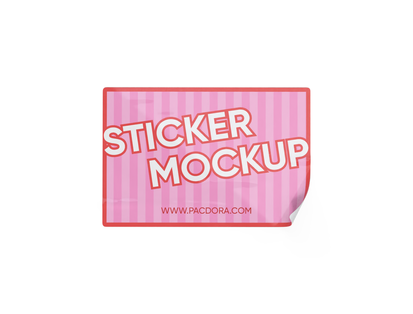 Square sticker mockup