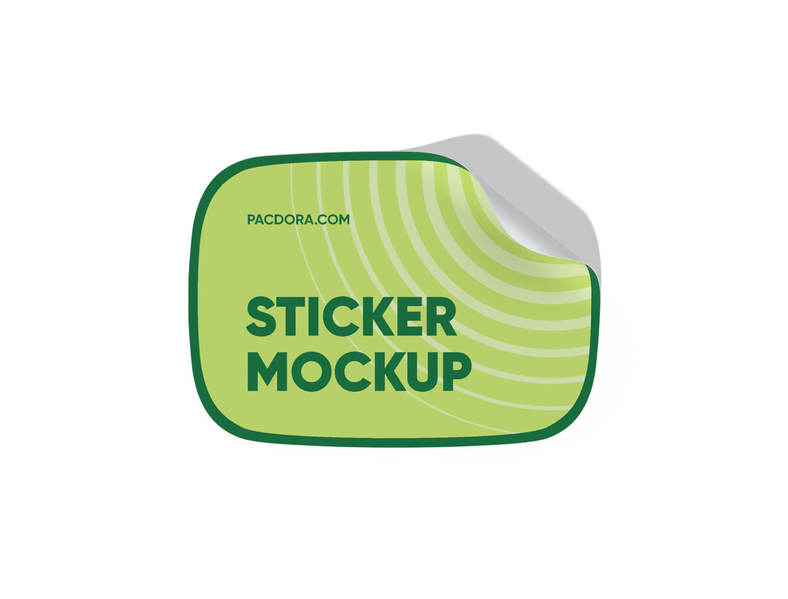 Square sticker mockup