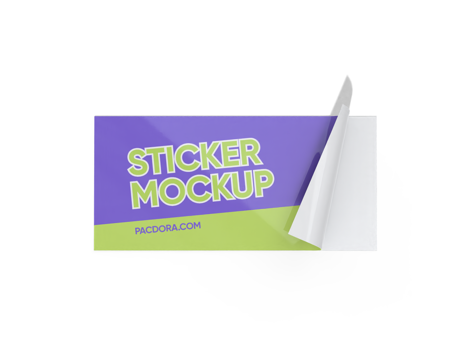 Rectangle sticker mockup