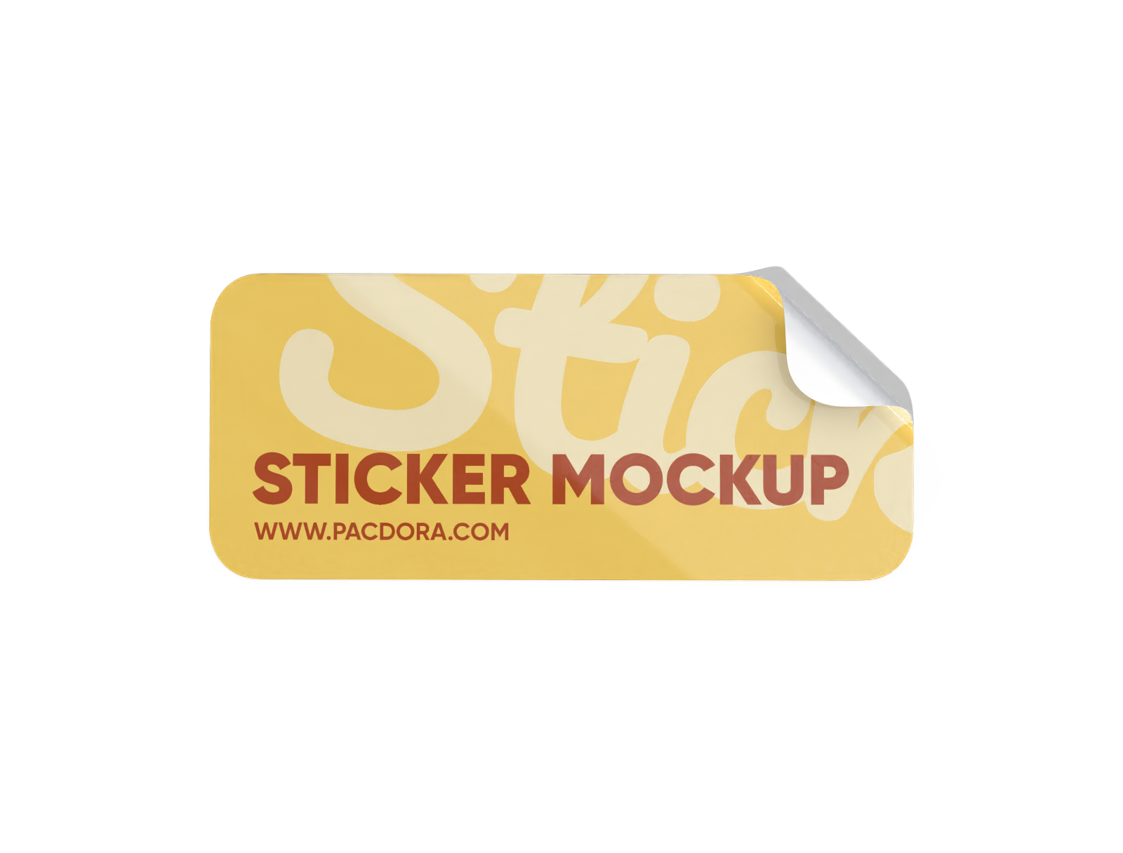 Rectangular sticker mockup