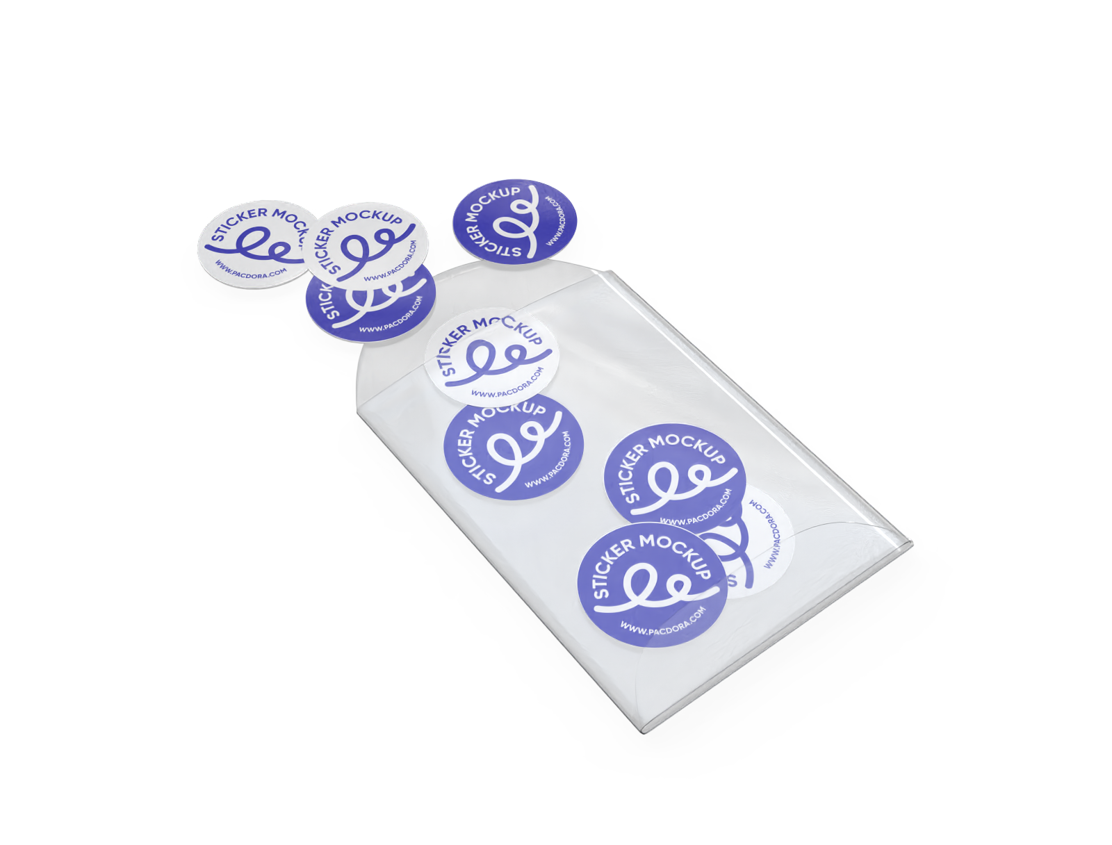 Sticker packaging mockup