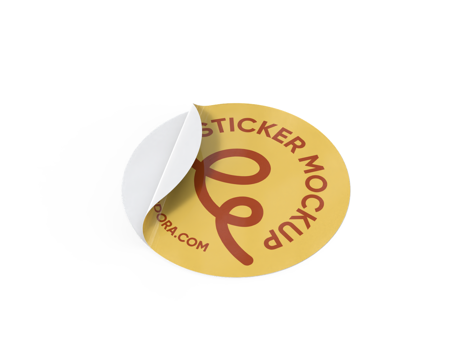 Round sticker mockup