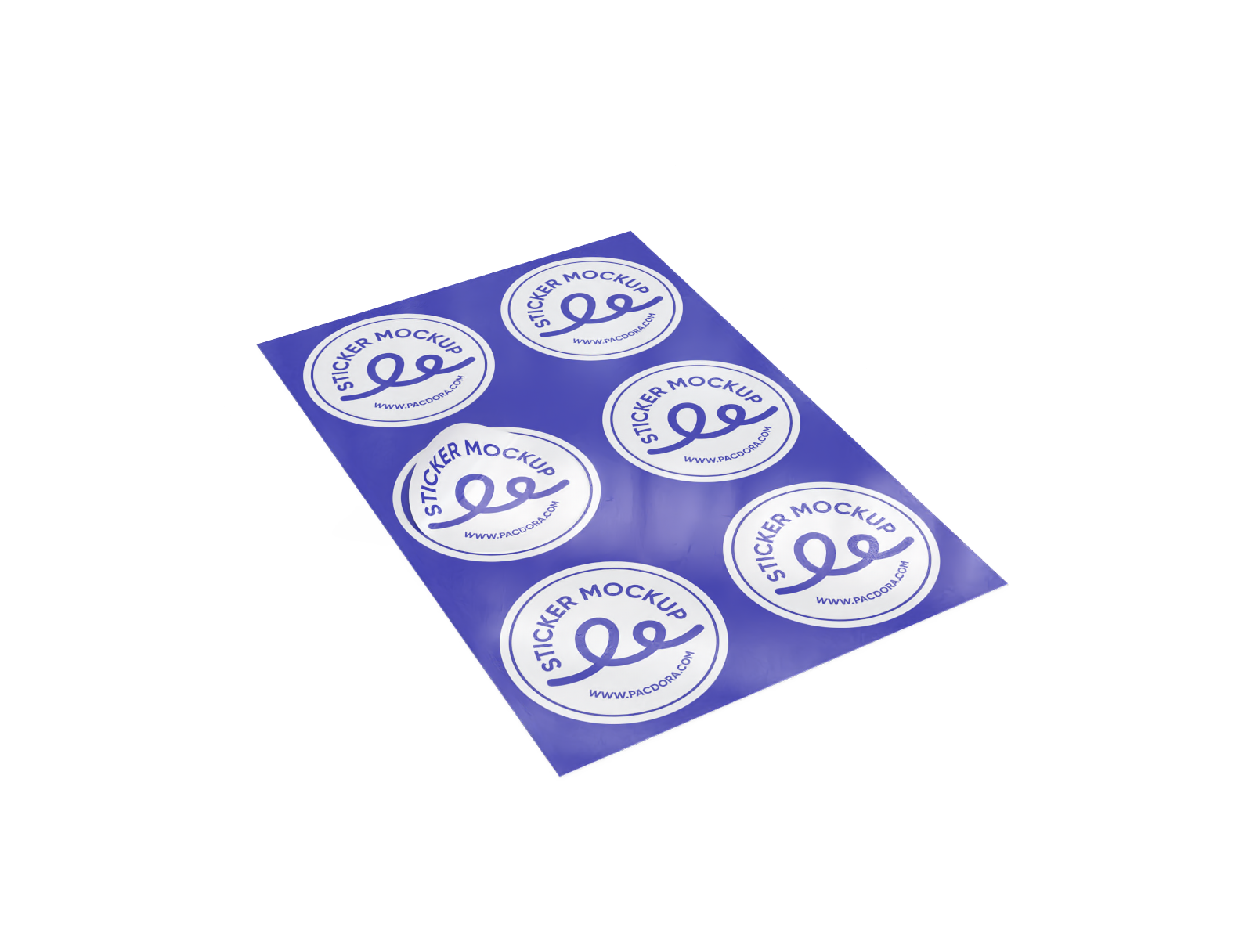 Sticker sheet mockup