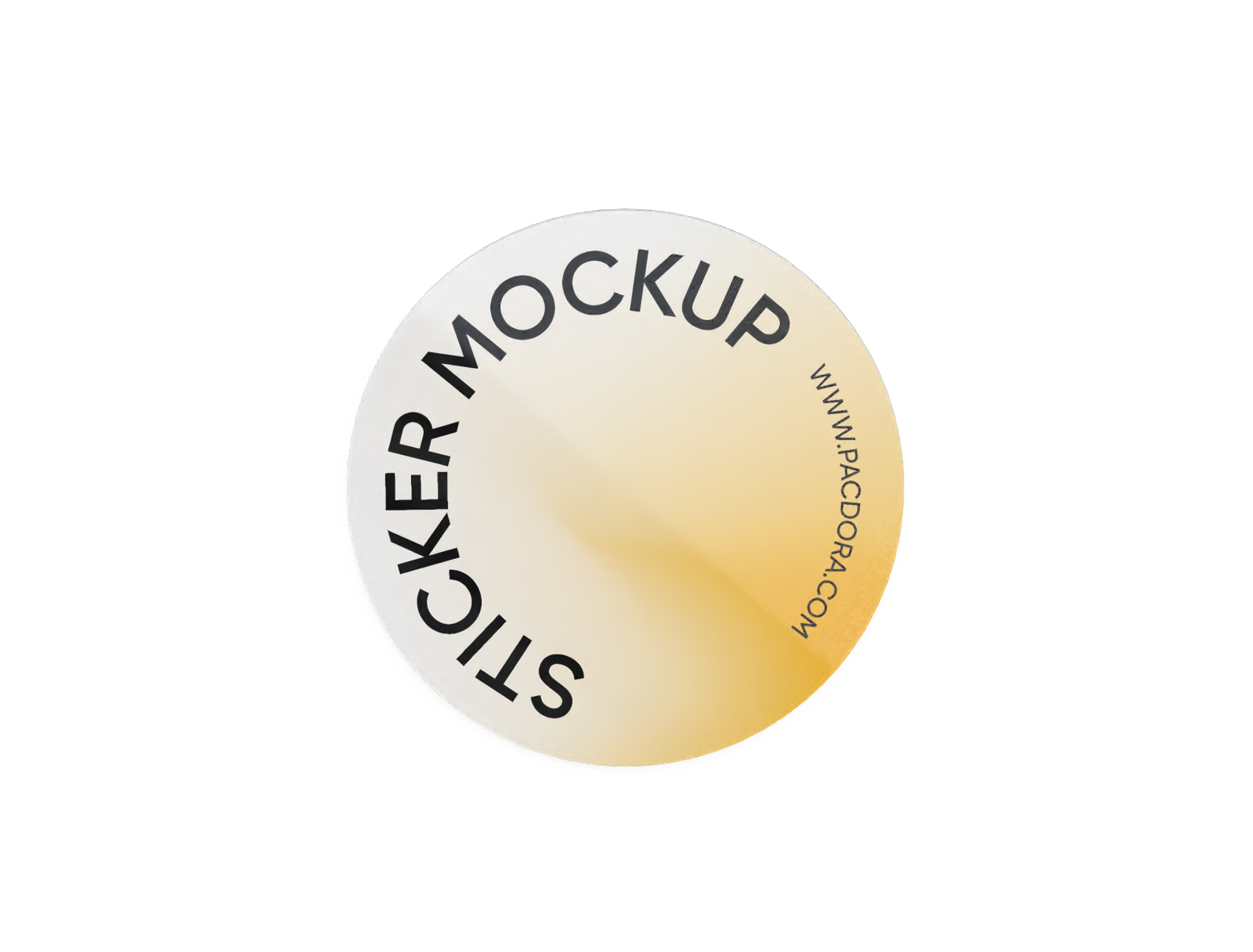 Round sticker mockup