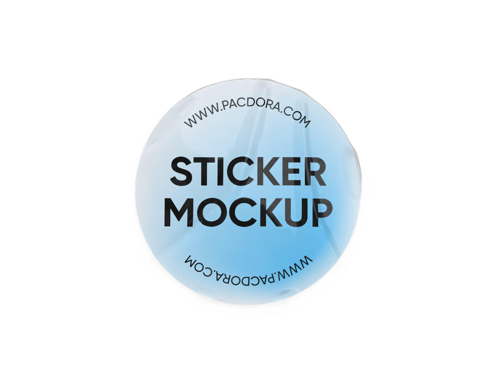 Round sticker mockup