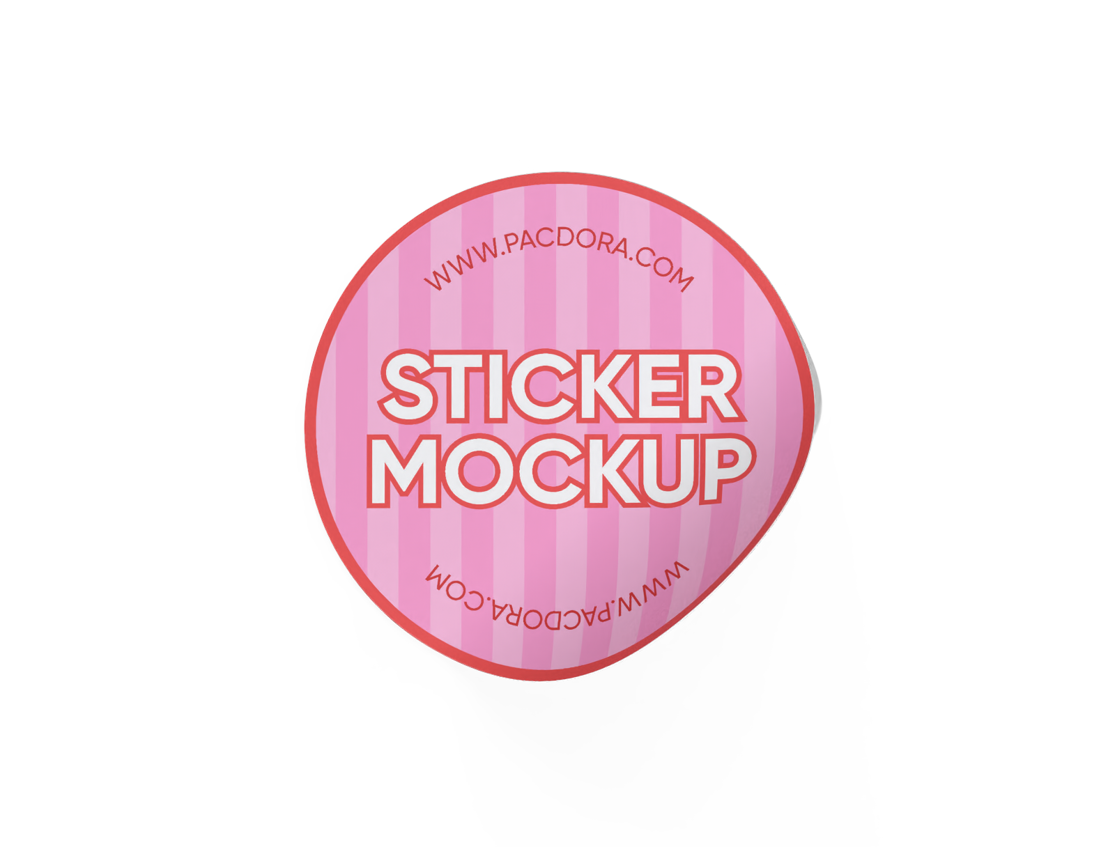 Round sticker mockup