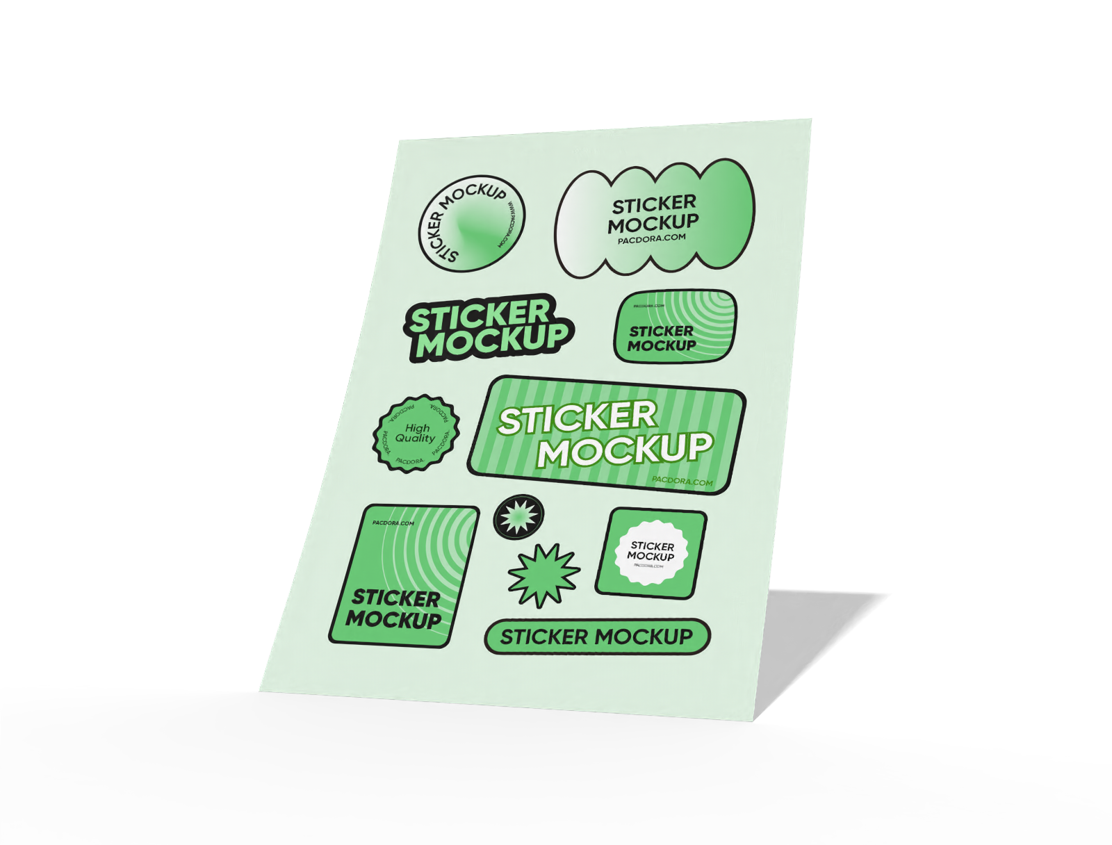 Sticker sheet mockup