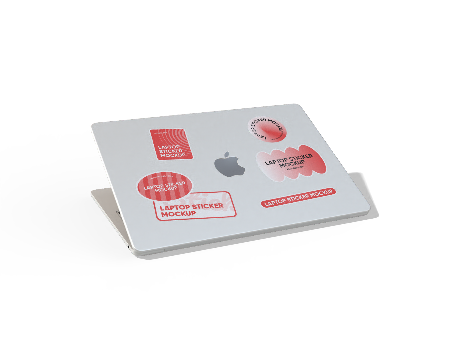 Laptop sticker mockup