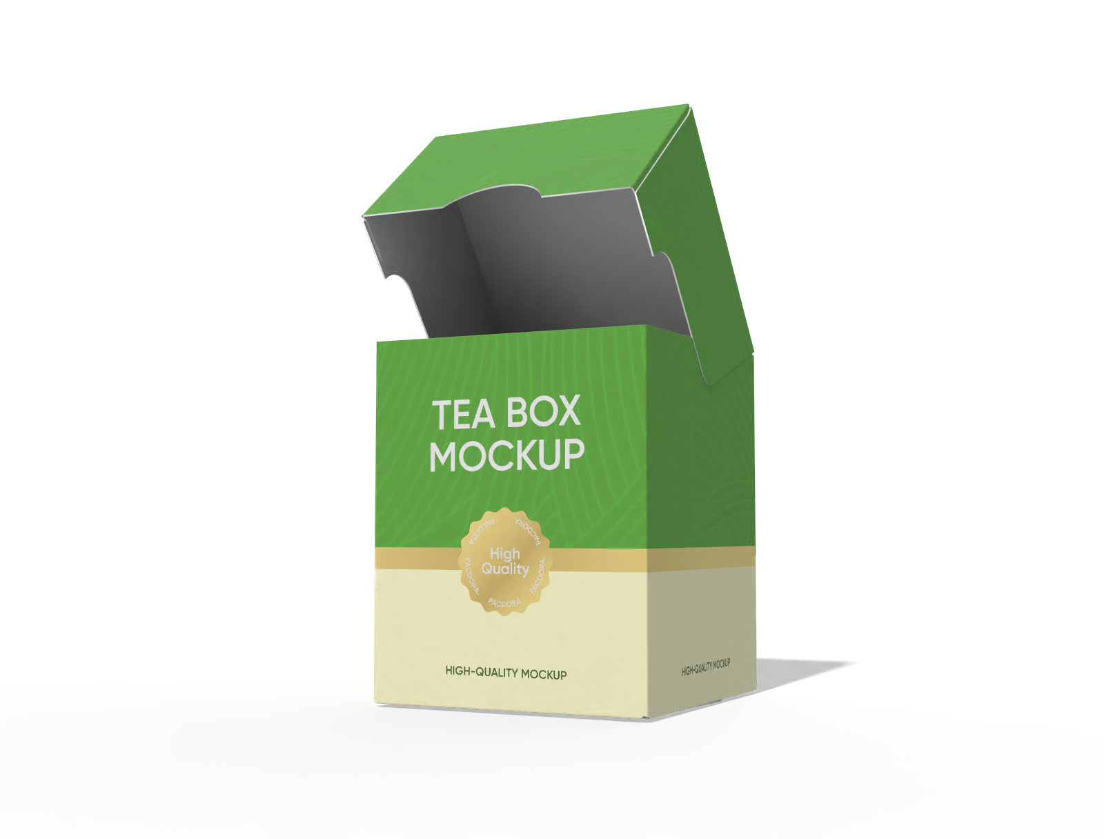 Flip top and auto bottom box mockup