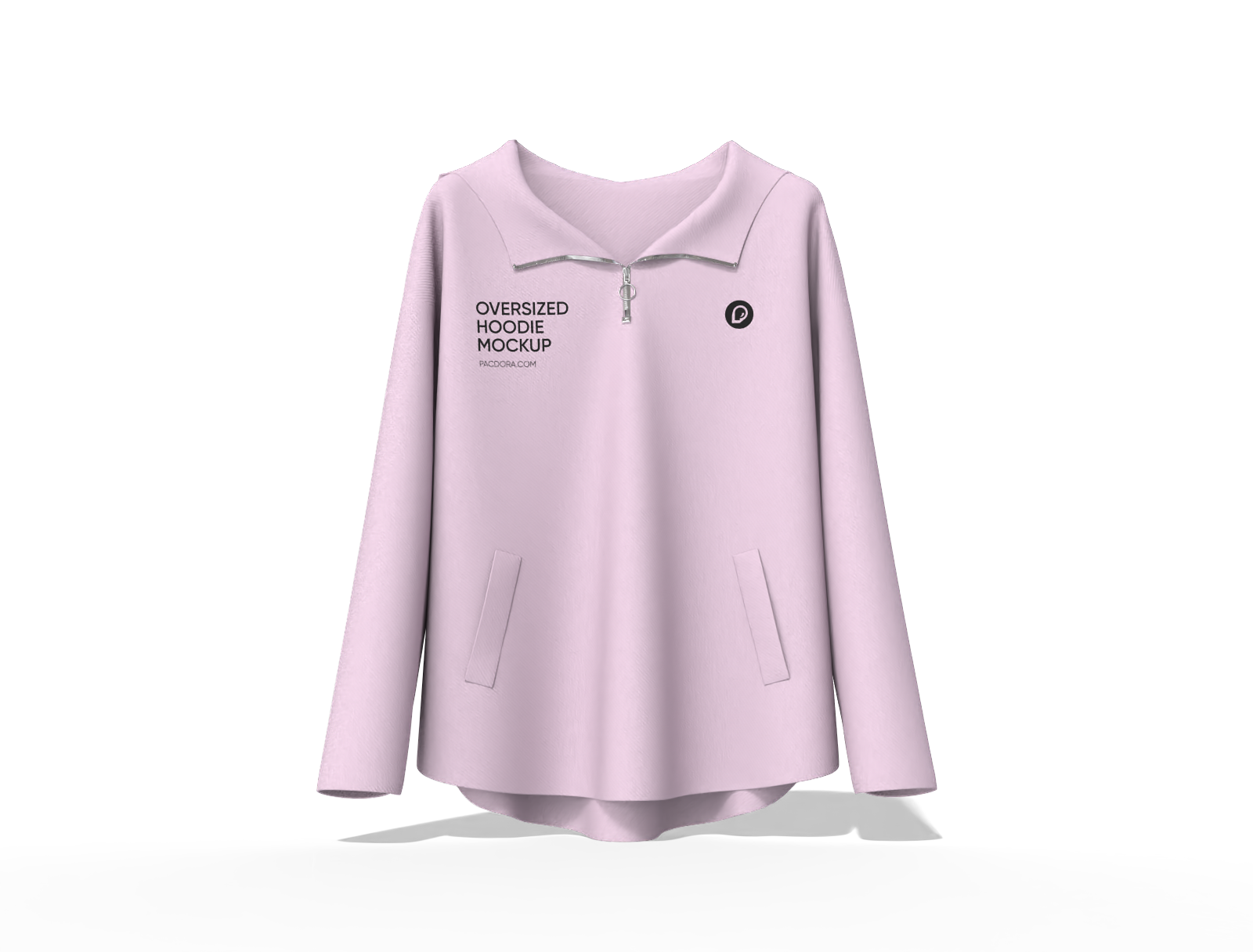 Women's oversized hoodie mockup