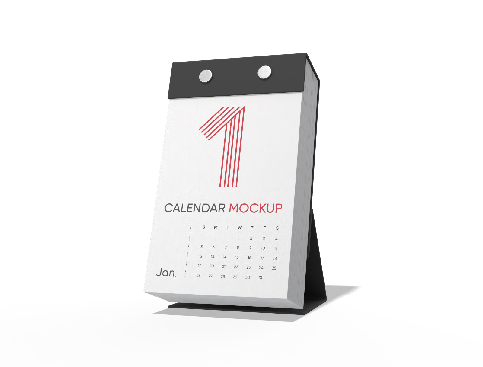 Desk calendar mockup