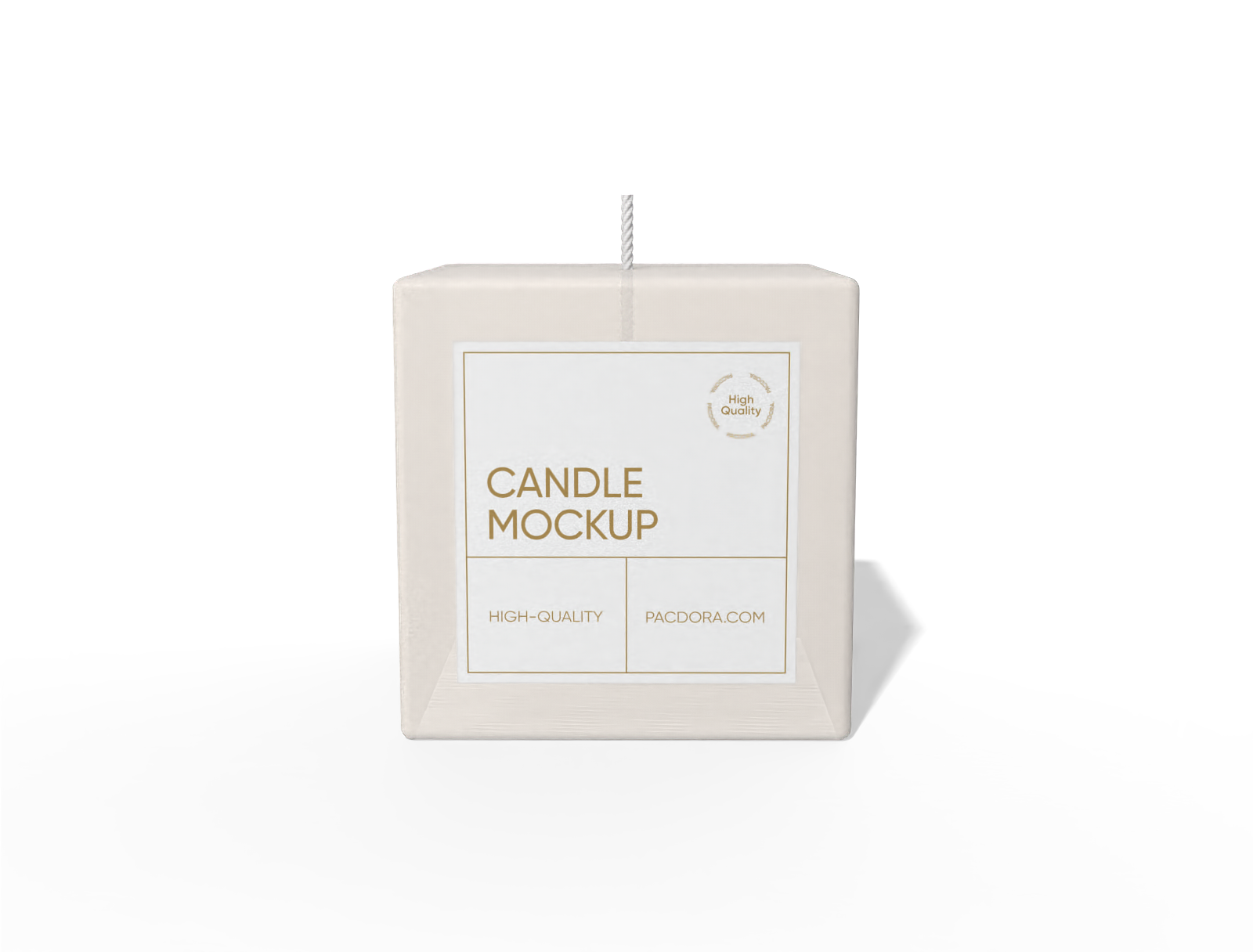 Square candle mockup