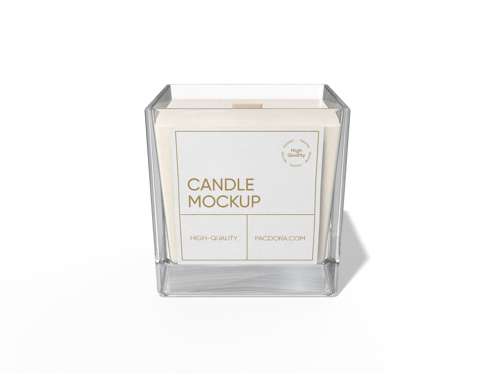 Square candle mockup