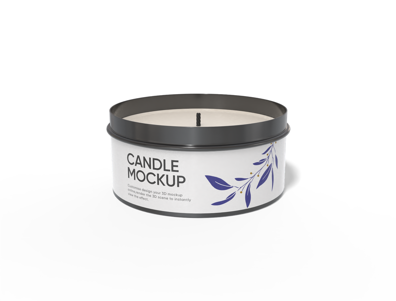 Round candle mockup
