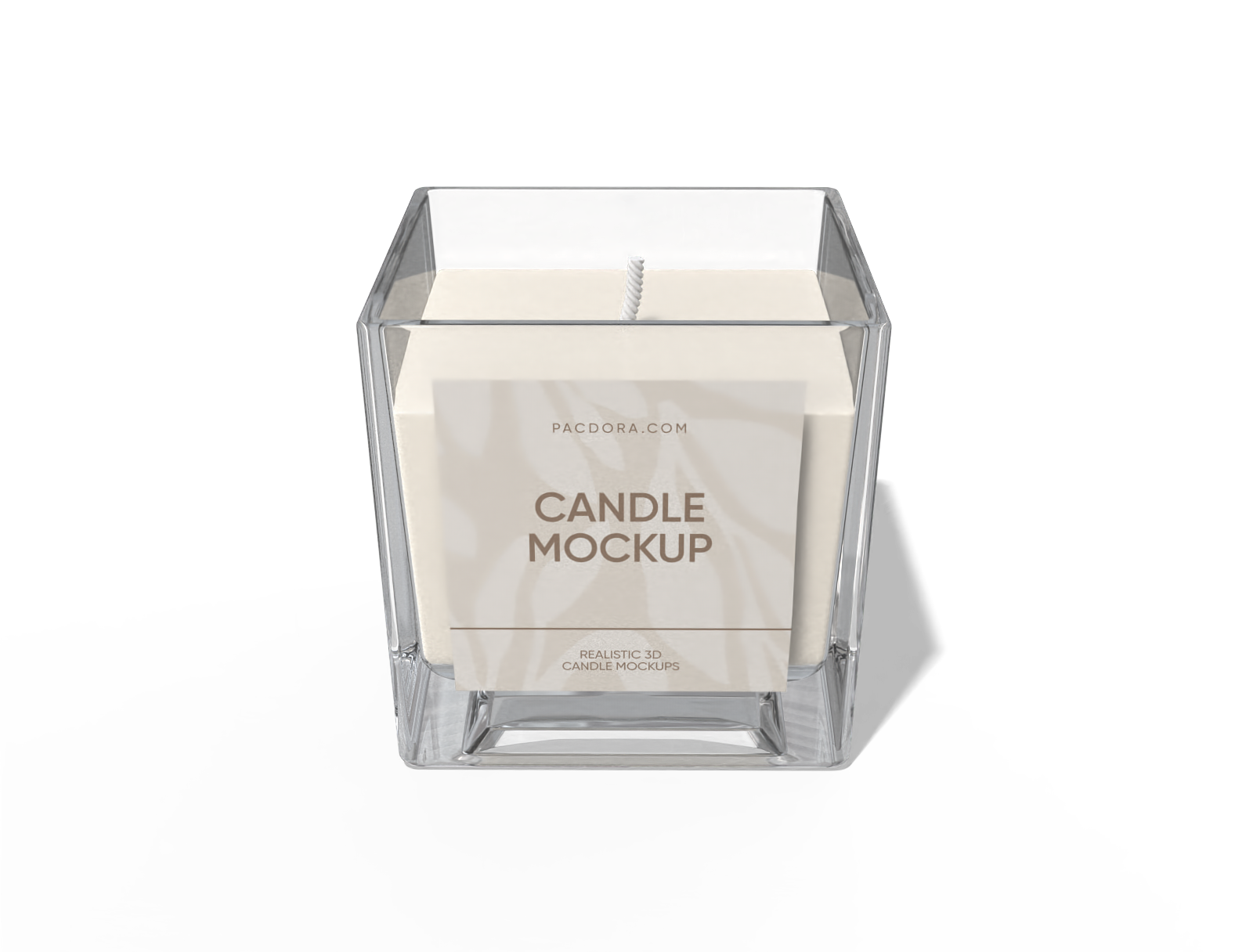 Square candle mockup
